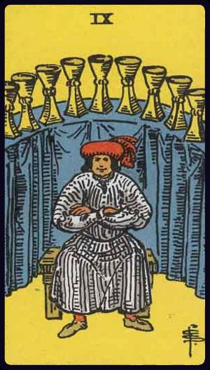 Cartea de Tarot Nouă de Cupe