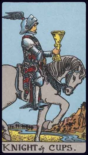 Cartea de Tarot Cavalerul de Cupe
