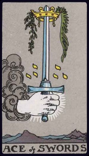 Cartea de Tarot As de Spade (Săbii)