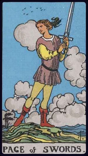 Cartea de Tarot Valetul de Spade (Săbii)