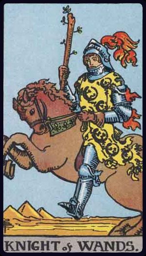 Cartea de Tarot Cavalerul de Bâte